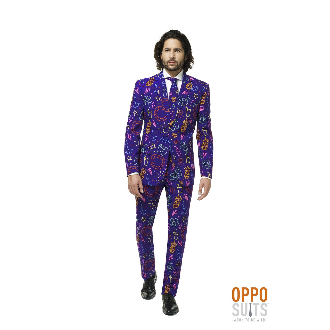 Op deze afbeelding zie je een Kostuums, van het merk Opposuits. Doodle Dude Zomerse Tekeningen Man Kostuum