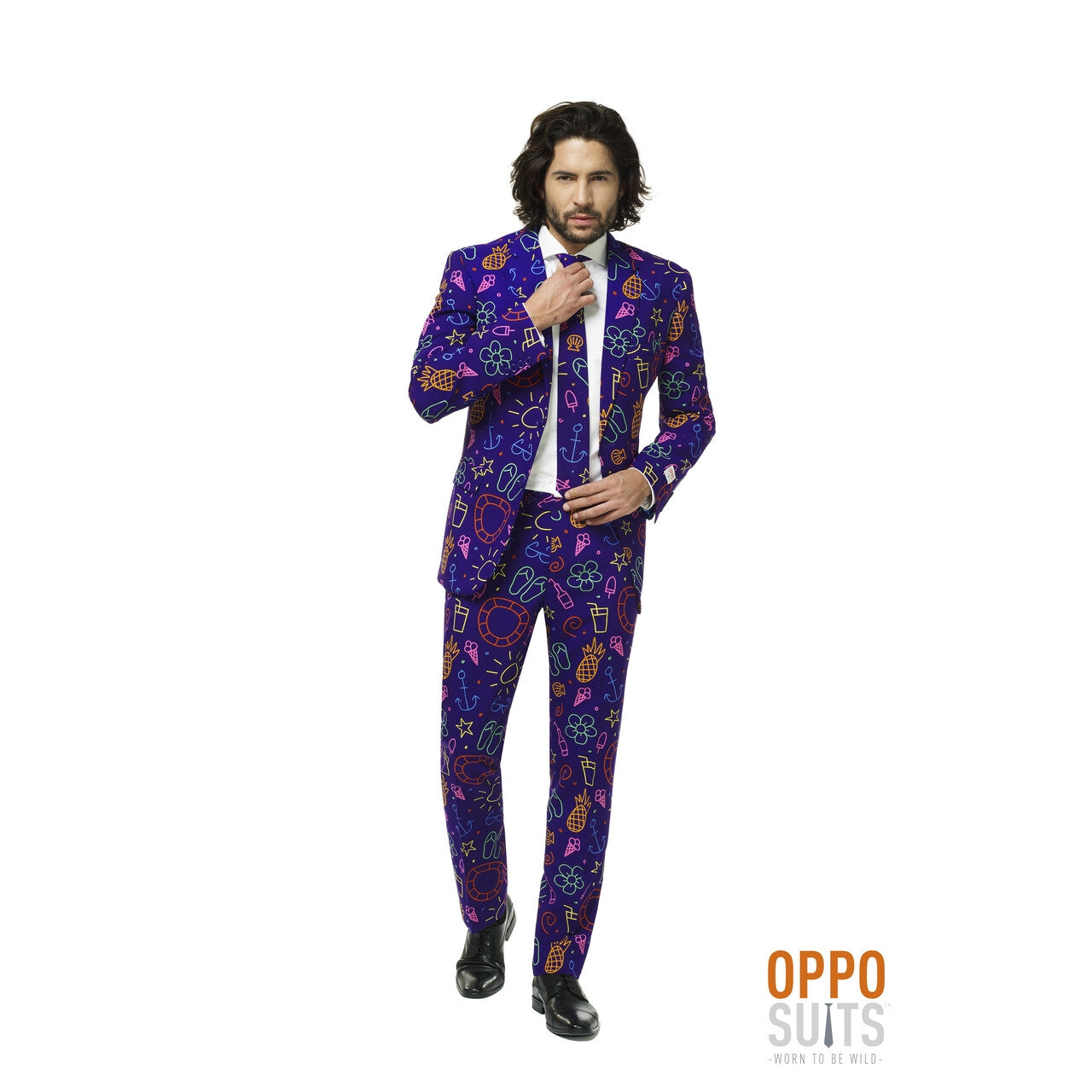 Op deze afbeelding zie je een Kostuums, van het merk Opposuits. Doodle Dude Zomerse Tekeningen Man Kostuum