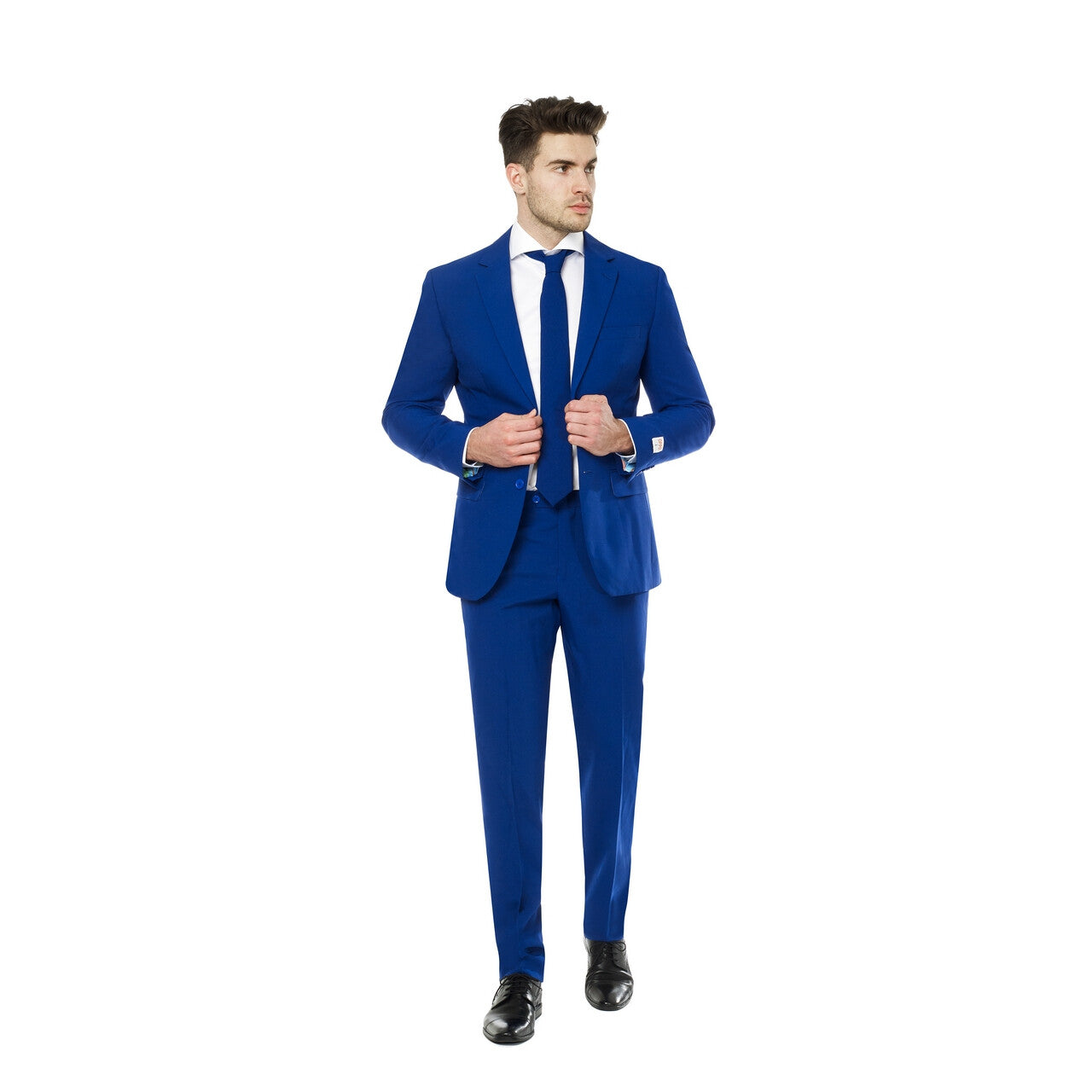 Op deze afbeelding zie je een Kostuums, van het merk Opposuits. Koninklijk Marine Blauw Navy Met Flaminguy Voering Man Kostuum
