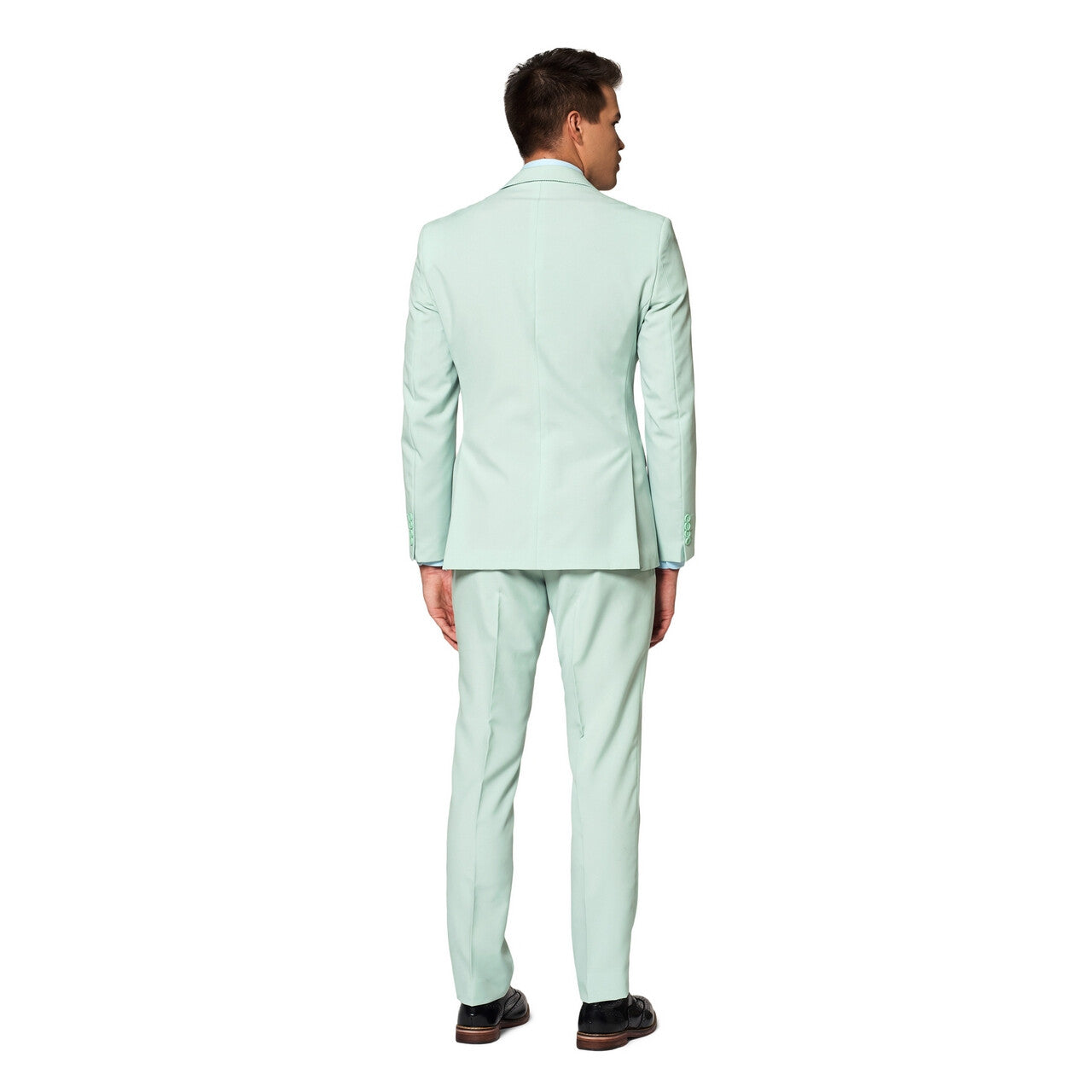 Op deze afbeelding zie je een Kostuums, van het merk Opposuits. Helemaal Lichtgroen Magic Mint Man Kostuum