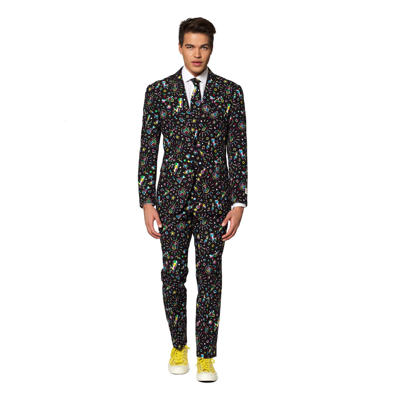 Op deze afbeelding zie je een Kostuums, van het merk Opposuits. Disco Dude Man Kostuum
