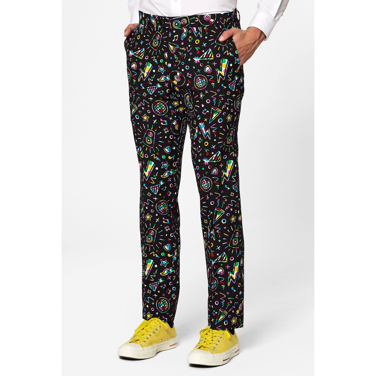 Op deze afbeelding zie je een Kostuums, van het merk Opposuits. Disco Dude Man Kostuum