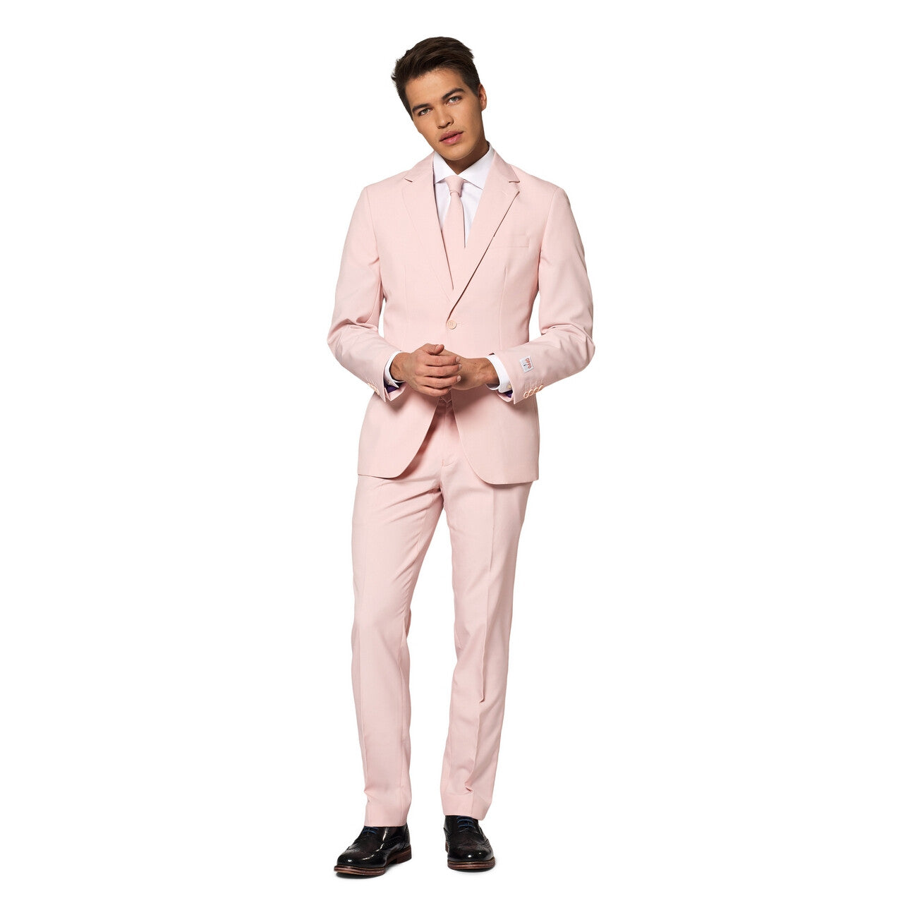 Op deze afbeelding zie je een Kostuums, van het merk Opposuits. Helemaal Roze Lush Blush Man Kostuum