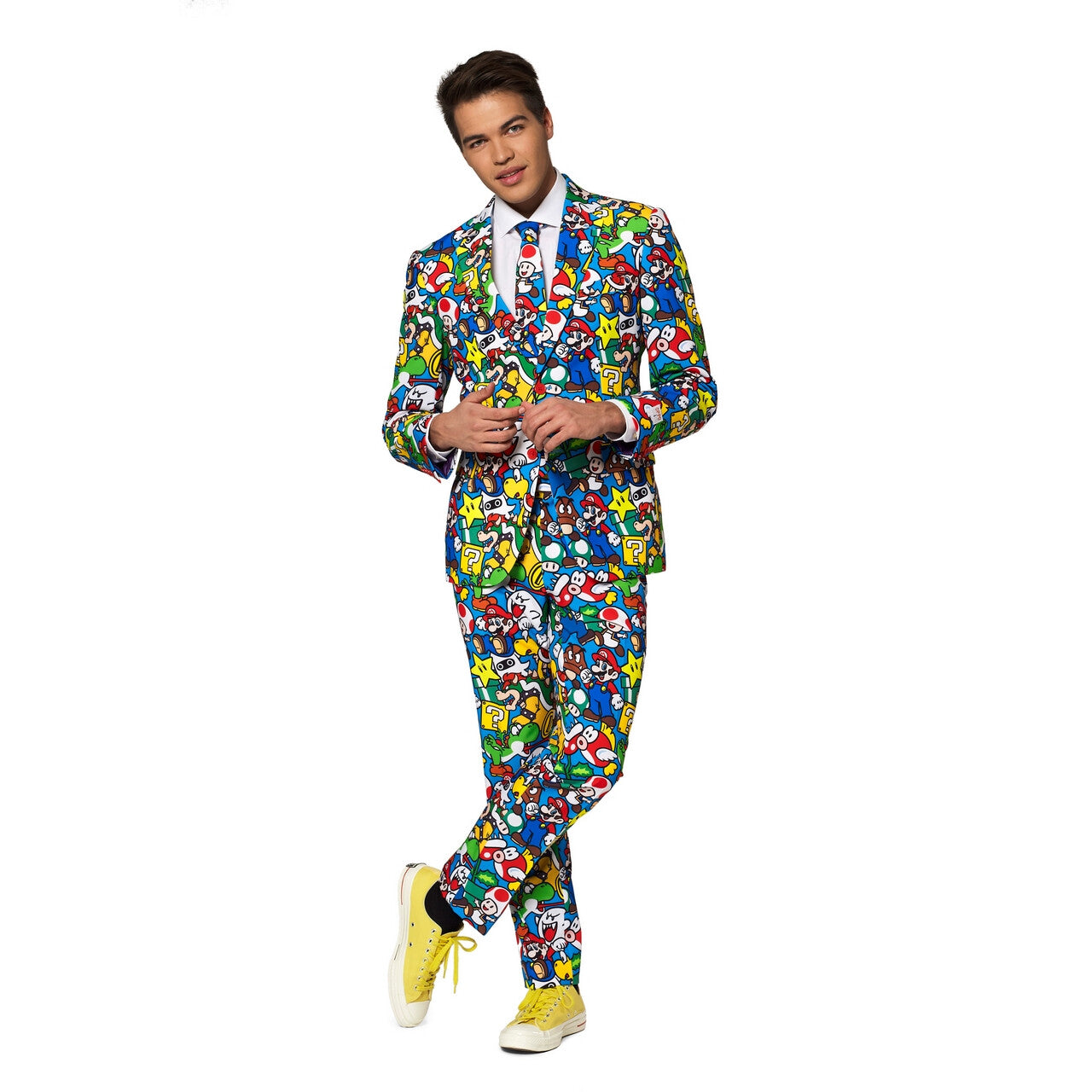 Op deze afbeelding zie je een Kostuums, van het merk Opposuits. Super Mario™ Computerspel Man Kostuum