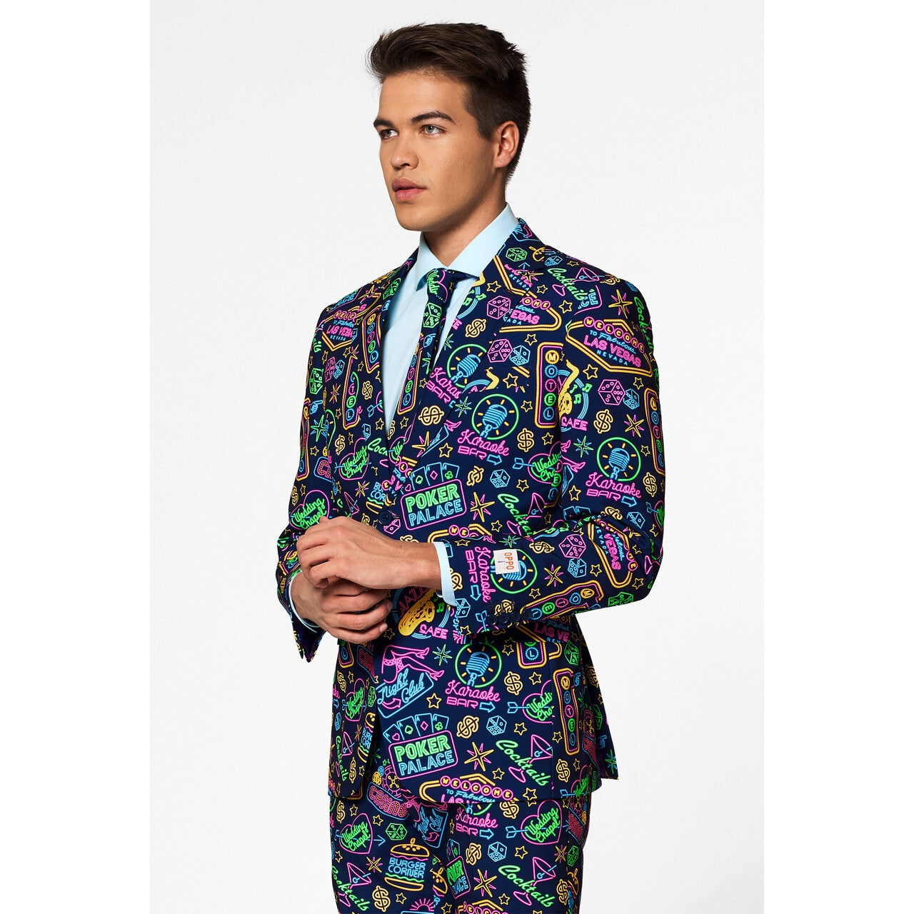 Op deze afbeelding zie je een Kostuums, van het merk Opposuits. Mr. Vegas Casino Man Kostuum