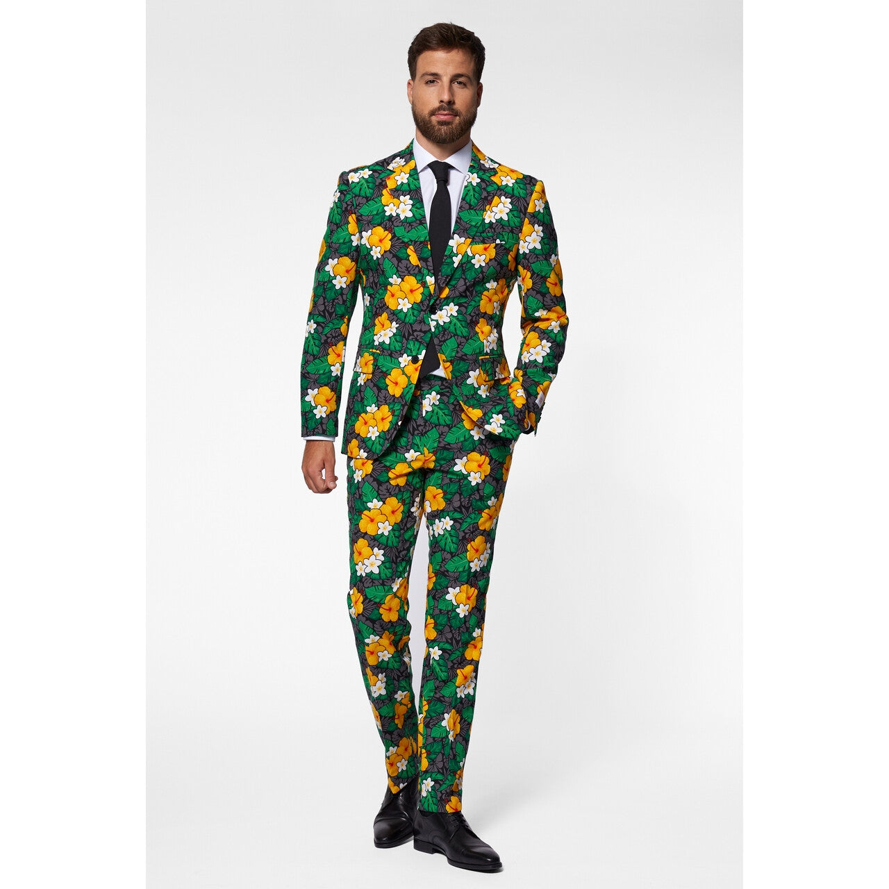 Op deze afbeelding zie je een Kostuums, van het merk Opposuits. Tropische Bloemenschat Man Kostuum