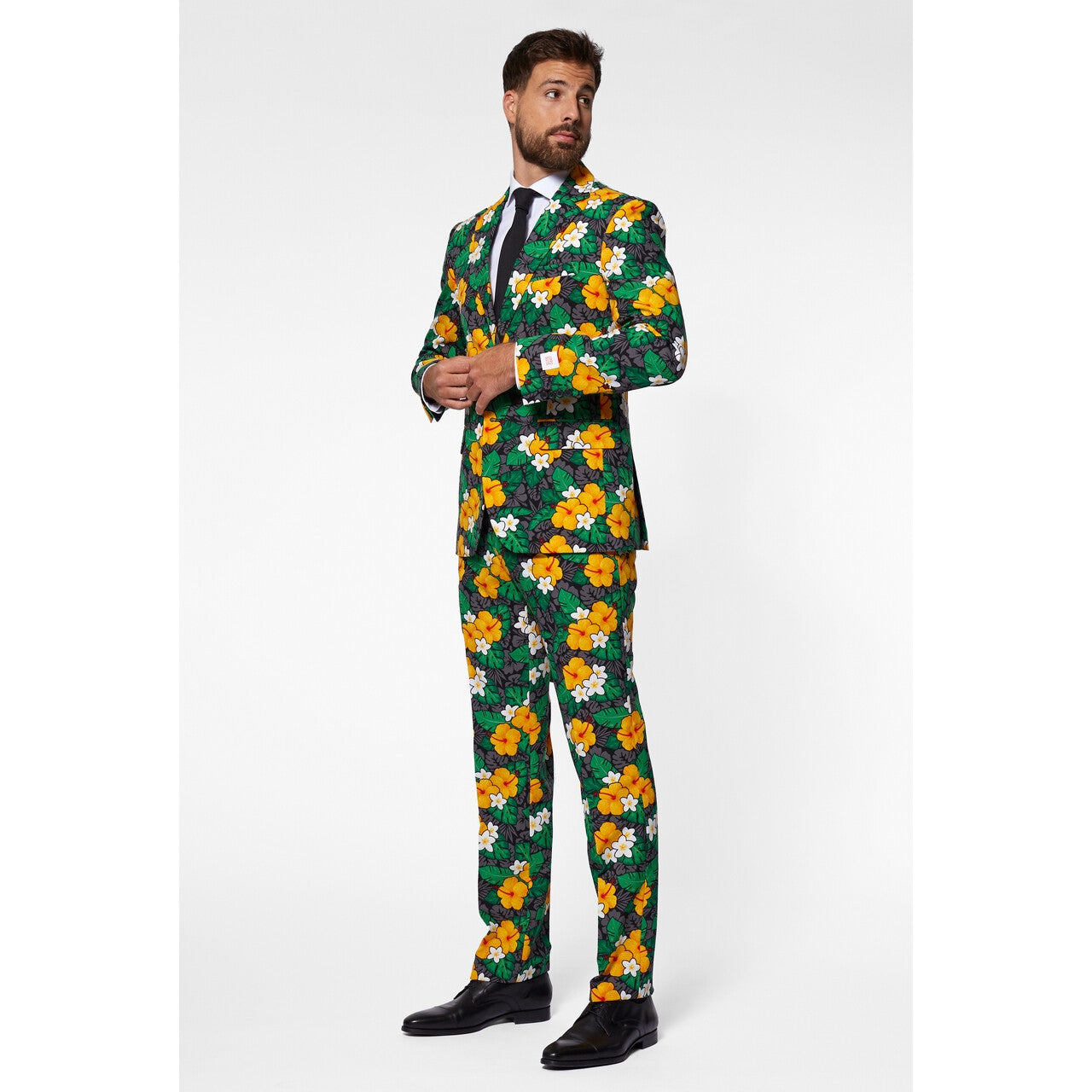 Op deze afbeelding zie je een Kostuums, van het merk Opposuits. Tropische Bloemenschat Man Kostuum