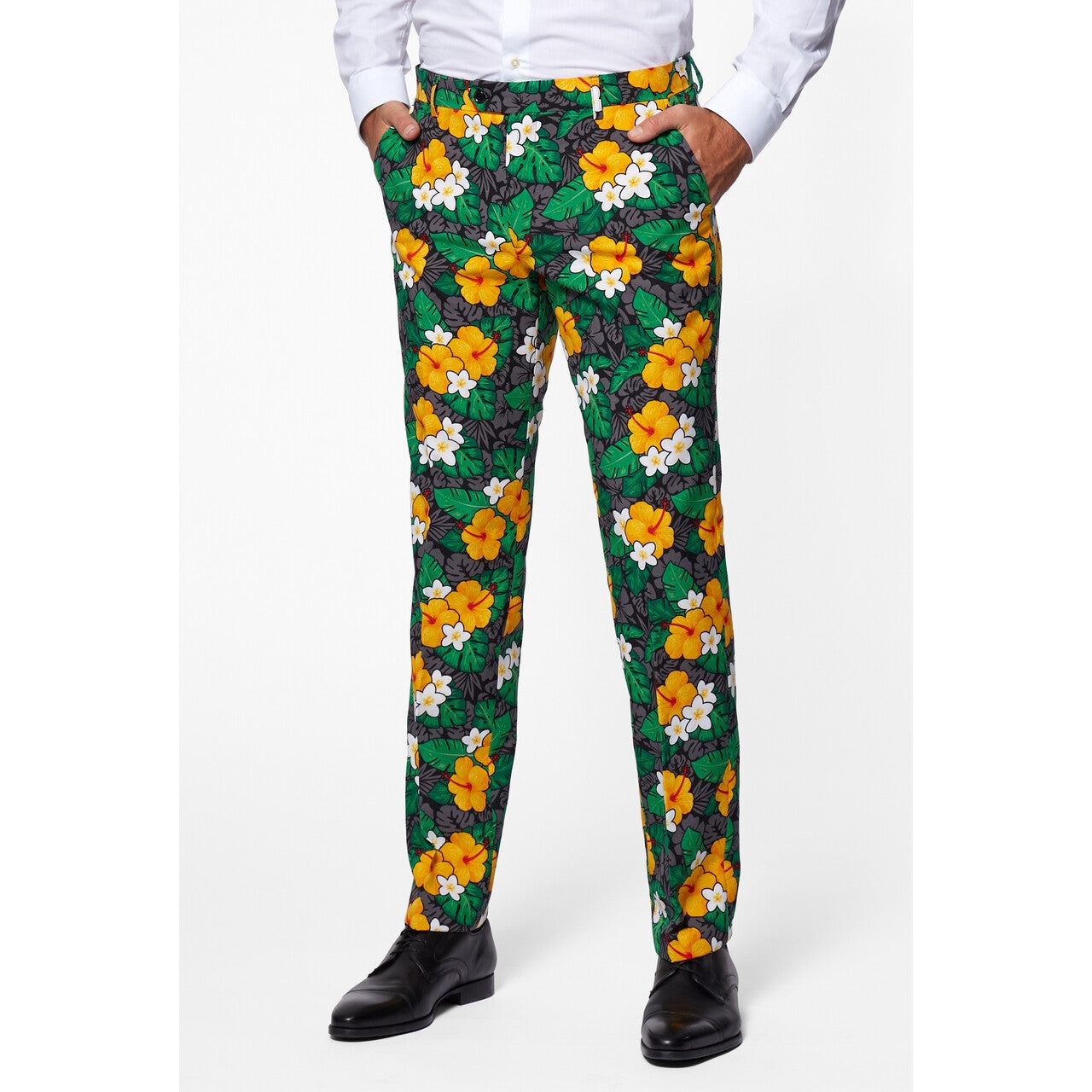 Op deze afbeelding zie je een Kostuums, van het merk Opposuits. Tropische Bloemenschat Man Kostuum