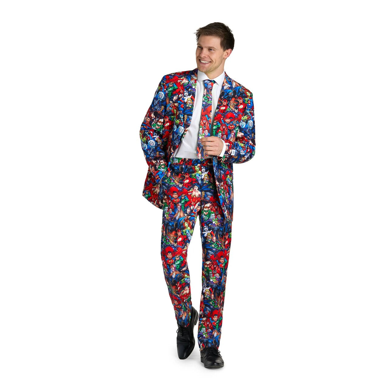 Op deze afbeelding zie je een Kostuums, van het merk Opposuits. Meeting Dc Heroes Man Kostuum