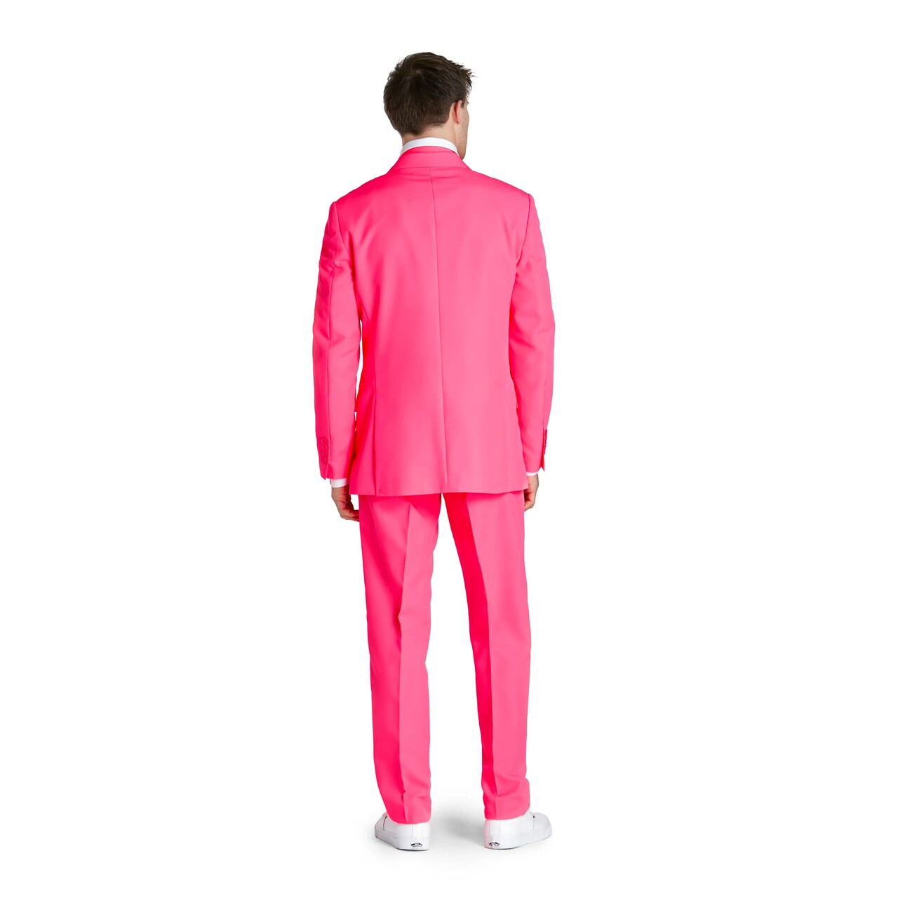Op deze afbeelding zie je een Kostuums, van het merk Opposuits. Neon Pink Power Topper Man Kostuum