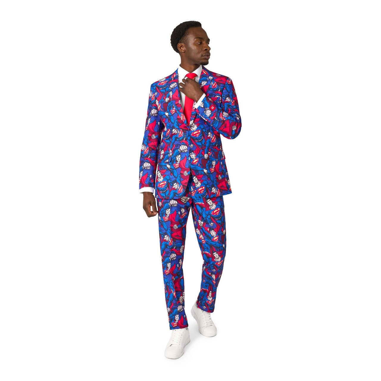 Op deze afbeelding zie je een Kostuums, van het merk Opposuits. The Man Of Steel Kostuum
