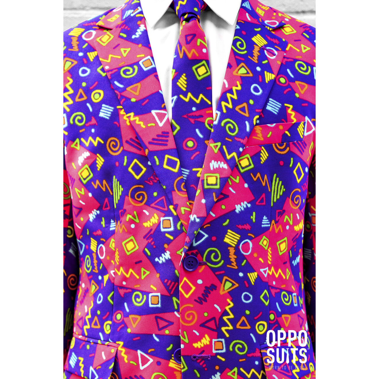 Op deze afbeelding zie je een Kostuums, van het merk Opposuits. Psychedelic The Fresh Prince Opposuit Man Kostuum