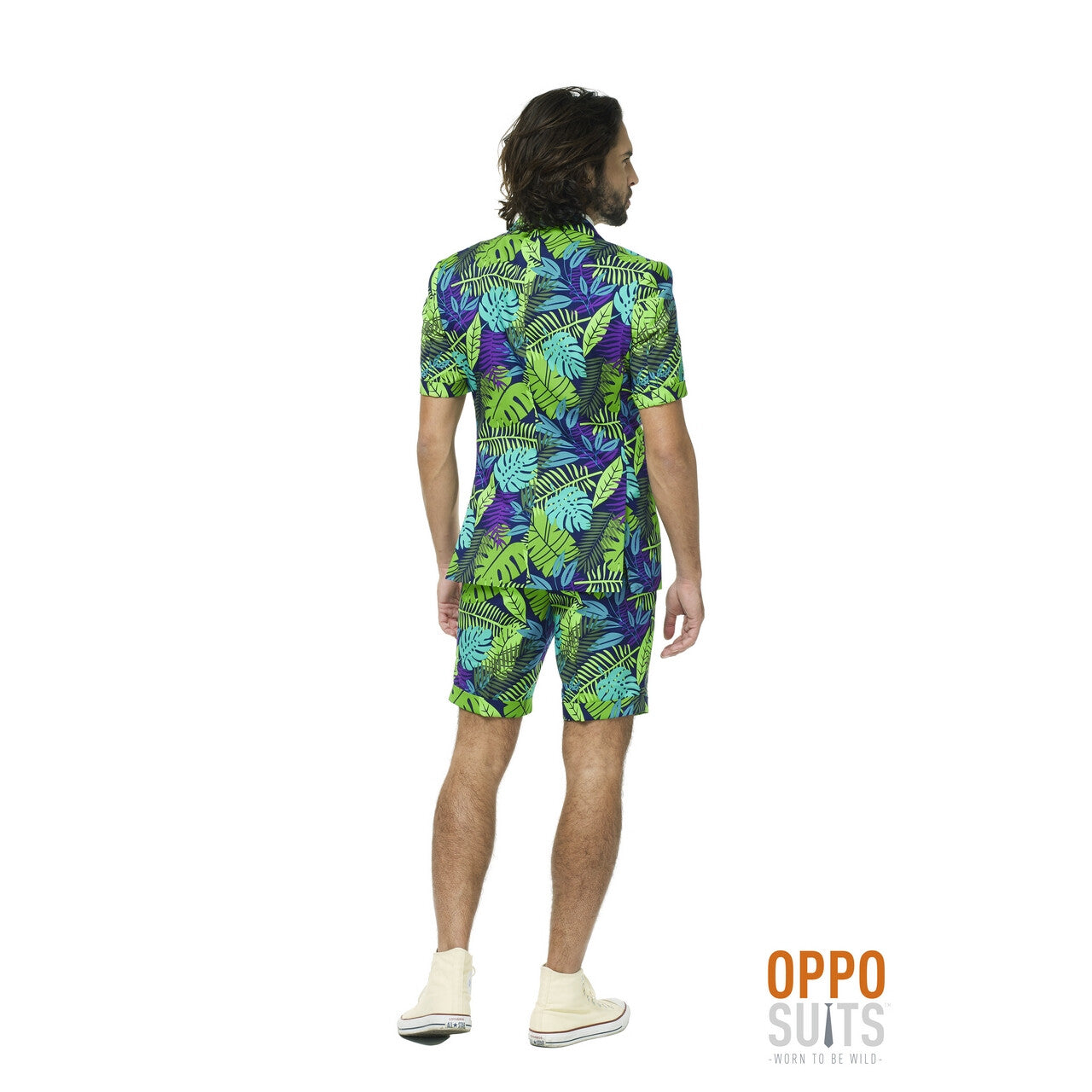 Op deze afbeelding zie je een Kostuums, van het merk Opposuits. Juicy Jungle Tropische Varens Zomer Man Kostuum