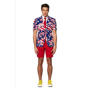 Op deze afbeelding zie je een Kostuums, van het merk Opposuits. Mighty Murica Zomer Man Kostuum