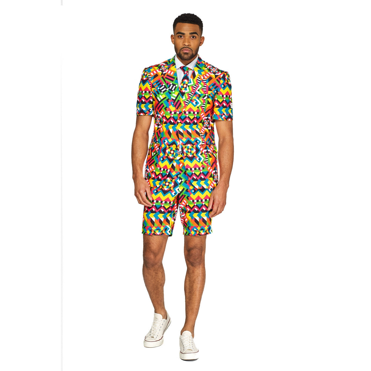 Op deze afbeelding zie je een Kostuums, van het merk Opposuits. Abstractive Caleidoscoop Man Kostuum