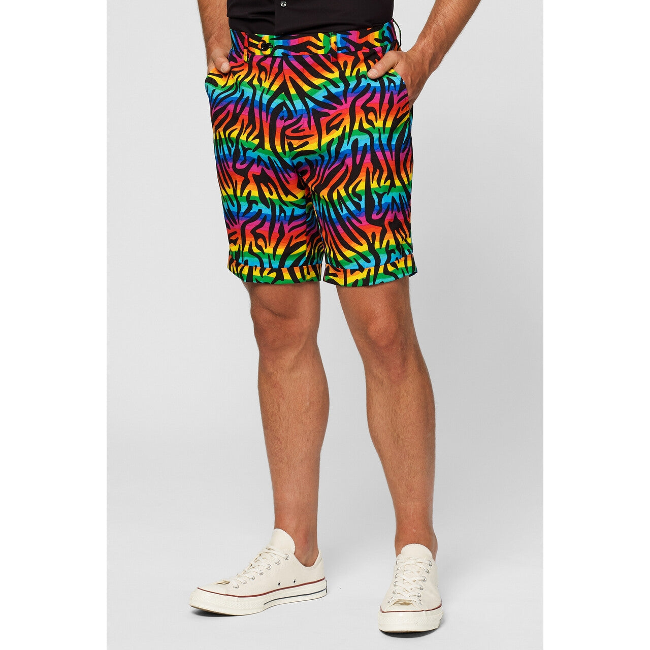 Op deze afbeelding zie je een Kostuums, van het merk Opposuits. Wild Rainbow Zomer Man Kostuum