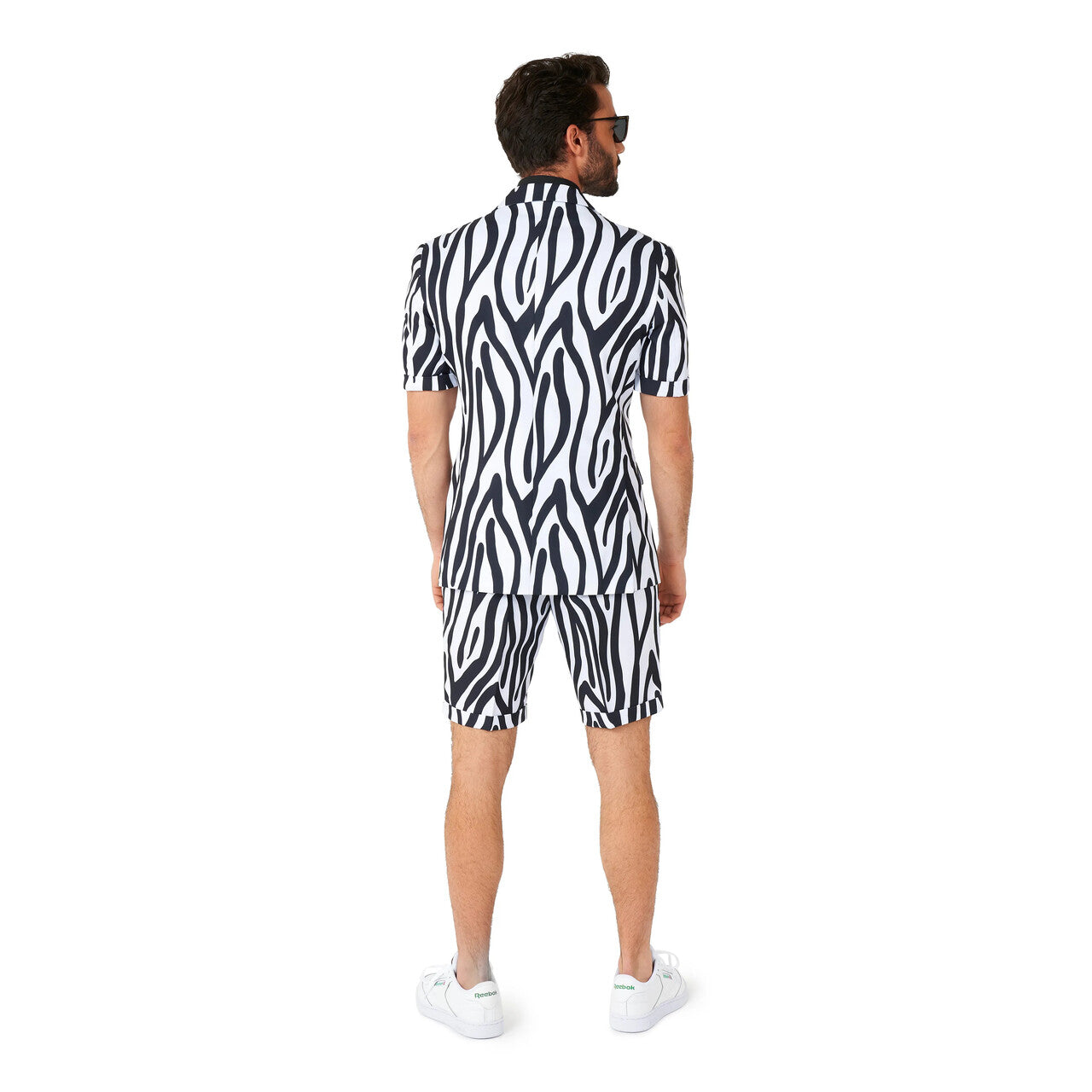 Op deze afbeelding zie je een Kostuums, van het merk Opposuits. Summer Zazzy Zebra Stripes Man Kostuum