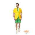 Summer Festival Flashy Green And Gold Opposuit Man Kostuum