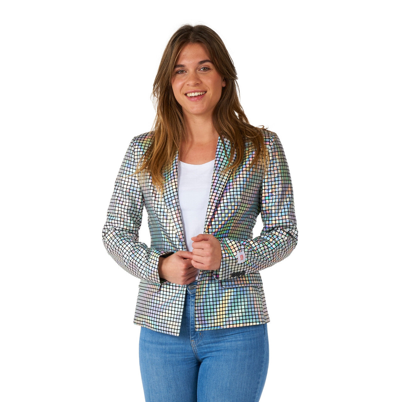 Op deze afbeelding zie je een Kostuums, van het merk Opposuits. Discoballer Daisy Lights Vrouw