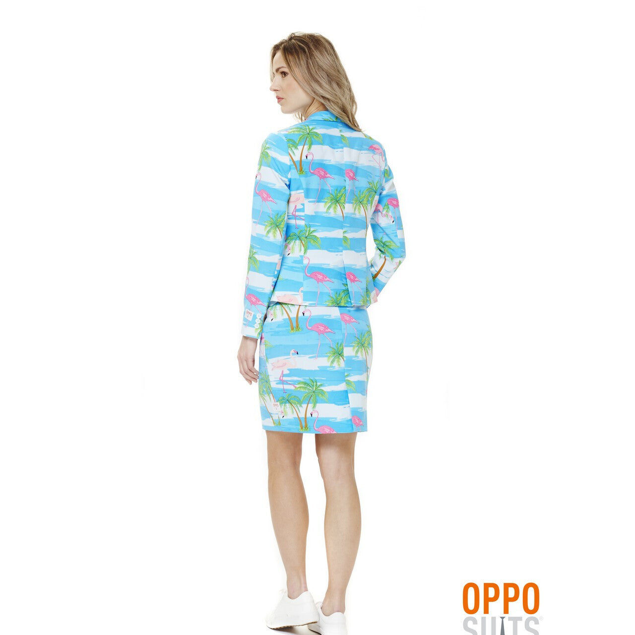 Op deze afbeelding zie je een Kostuums, van het merk Opposuits. Tropisch Flamingirl Opposuit Vrouw Kostuum