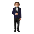 Boys Midnight Blue Jas / Zwarte Broek Jongen Kostuum