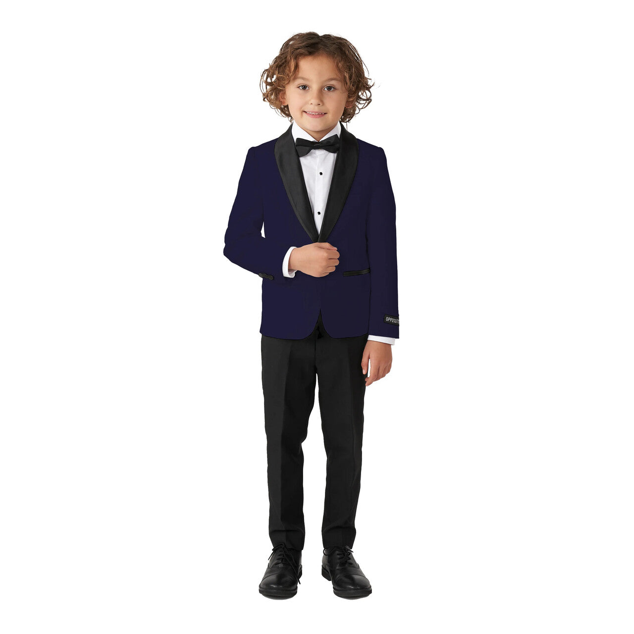 Op deze afbeelding zie je een Kostuums, van het merk Opposuits. Boys Midnight Blue Jas / Zwarte Broek Jongen Kostuum