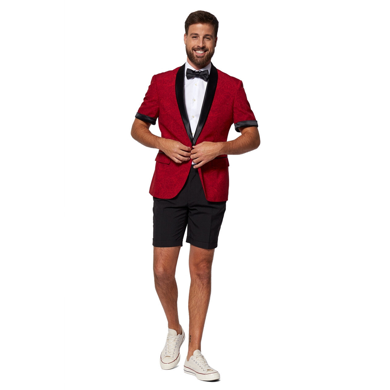 Op deze afbeelding zie je een Kostuums, van het merk Opposuits. Perfect Peony Rose Short Opposuit Man Kostuum