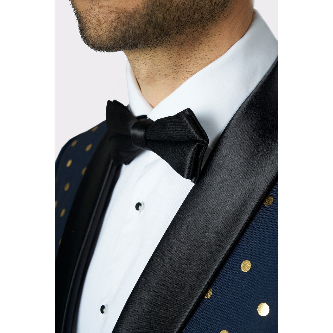 Op deze afbeelding zie je een Kostuums, van het merk Opposuits. Poilka Foilka Golden Dots Opposuit Man Kostuum