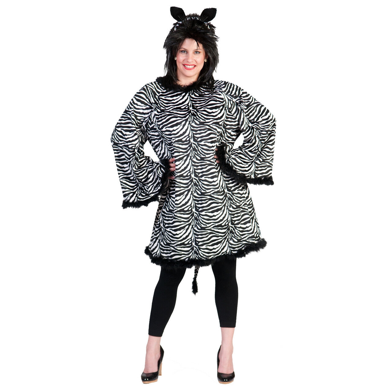 Op deze afbeelding zie je een Kostuums, van het merk Pierros. Gestreept Zebra Kostuum Vrouw