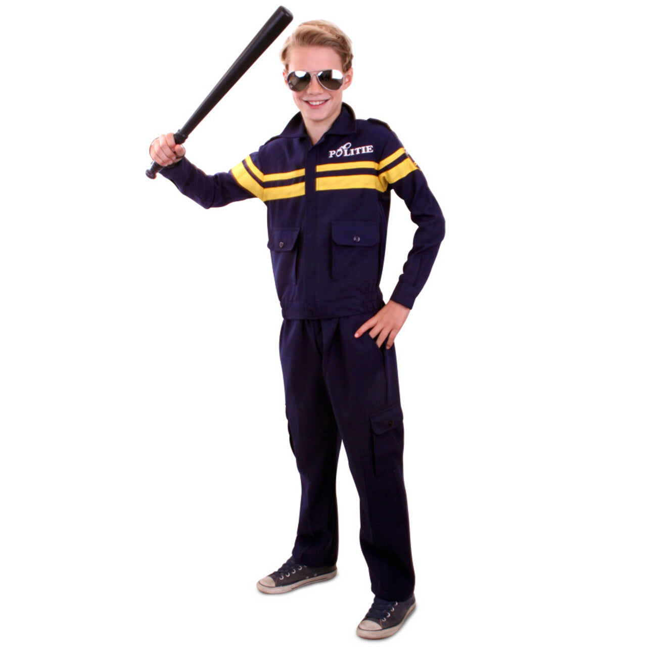 Op deze afbeelding zie je een Kostuums, van het merk PartyXplosion. Nederlandse Politie Agent Kostuum Jongen