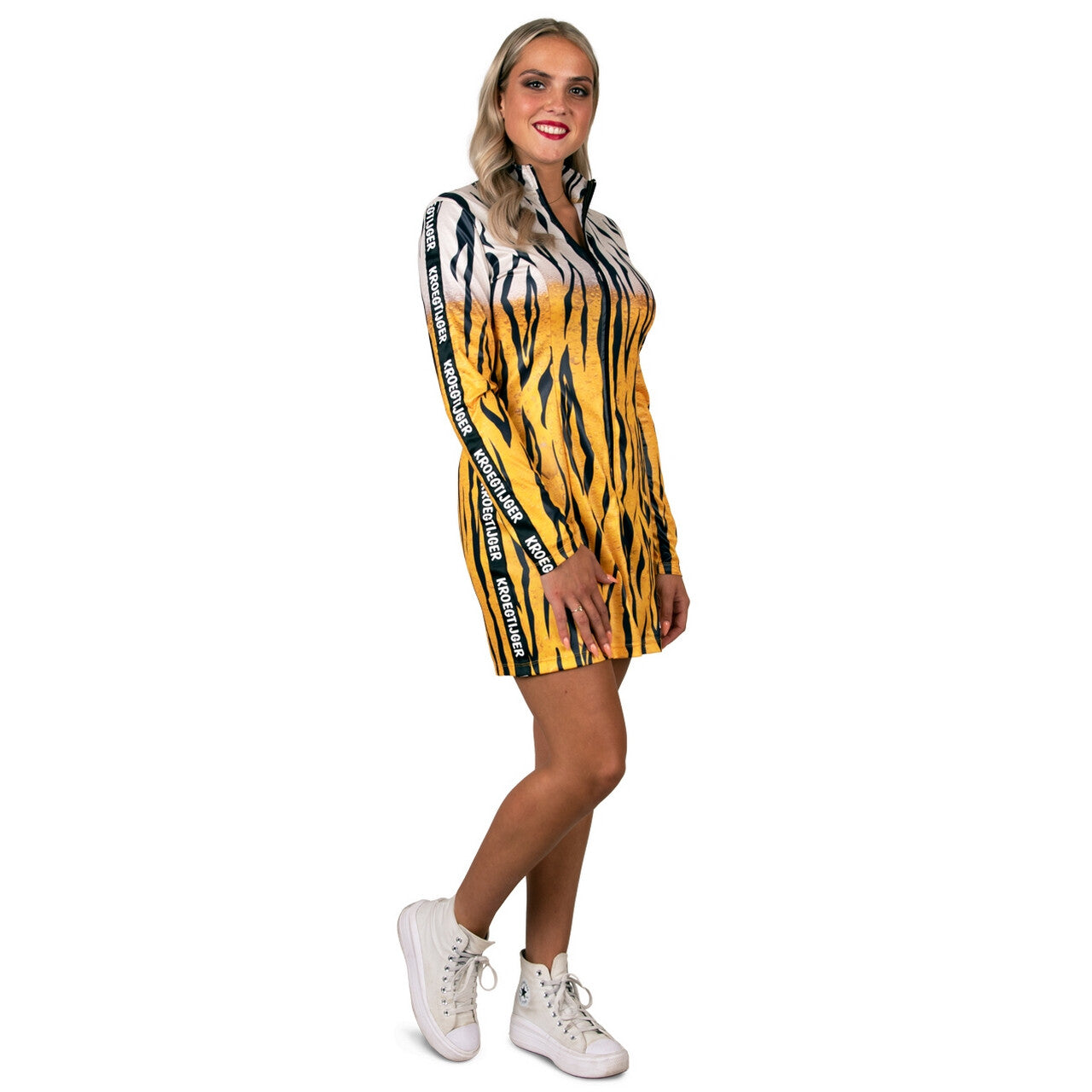 Op deze afbeelding zie je een Kostuums, van het merk PartyXplosion. Wilde Bier Kroegtijger Vrouw Kostuum
