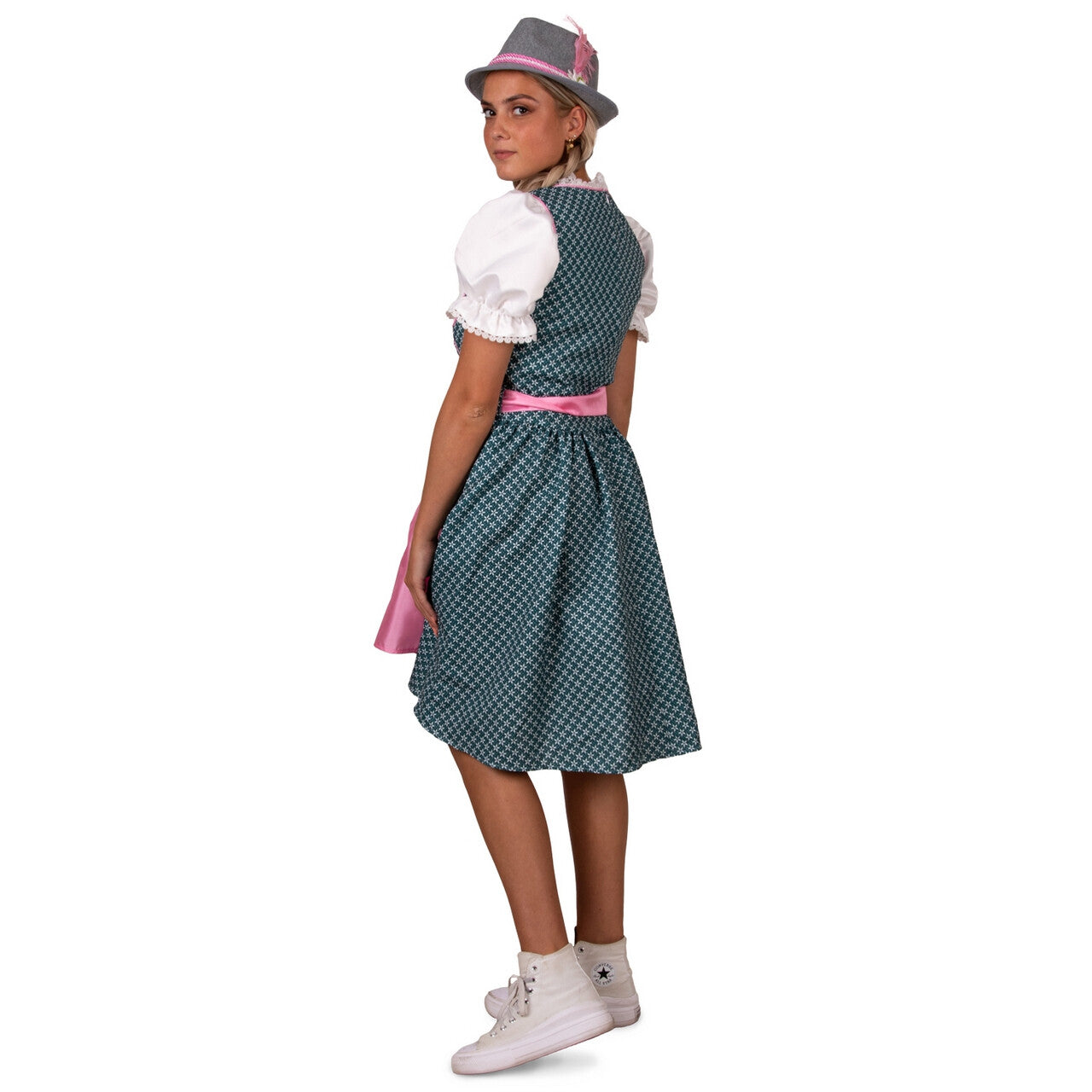 Op deze afbeelding zie je een Kostuums, van het merk PartyXplosion. Heidi Bierdrager Dirndl Vrouw Kostuum