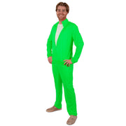 Op deze afbeelding zie je een Kostuums, van het merk PartyXplosion. Green Winning Team Player Suit Man Kostuum