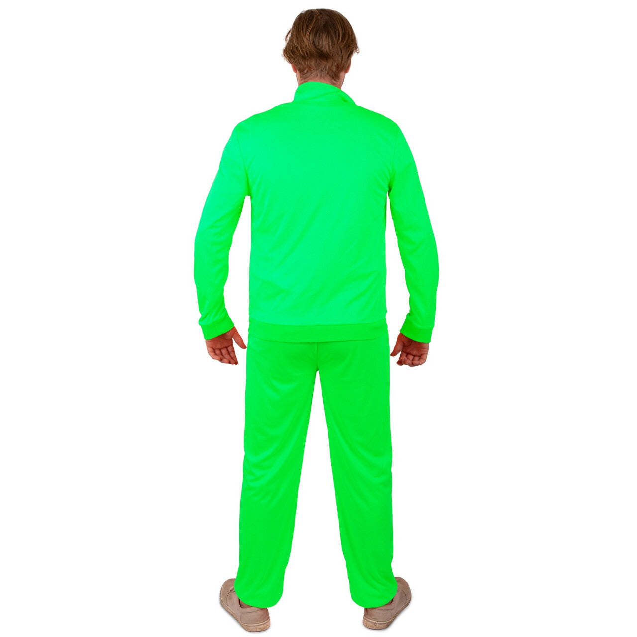Op deze afbeelding zie je een Kostuums, van het merk PartyXplosion. Green Winning Team Player Suit Man Kostuum