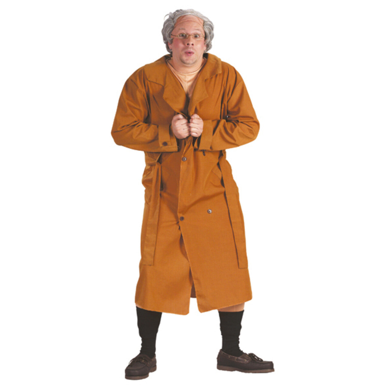 Op deze afbeelding zie je een Kostuums, van het merk PartyXplosion. Ranzige Opa Potloodventer Kostuum