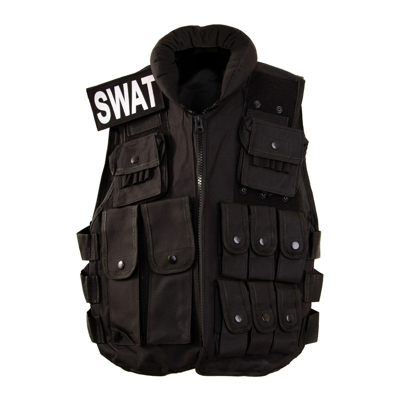Op deze afbeelding zie je een Kostuums, van het merk PartyXplosion. Utility Vest Swat Arnold Schwarz Kostuum
