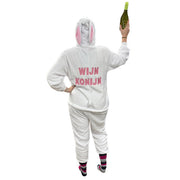 Op deze afbeelding zie je een Kostuums, van het merk PartyXplosion. Witte Wijn Konijn Vrouw Kostuum