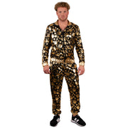 Op deze afbeelding zie je een Kostuums, van het merk PartyXplosion. Trainingspak Cannabizzy Goldstrike Man Kostuum
