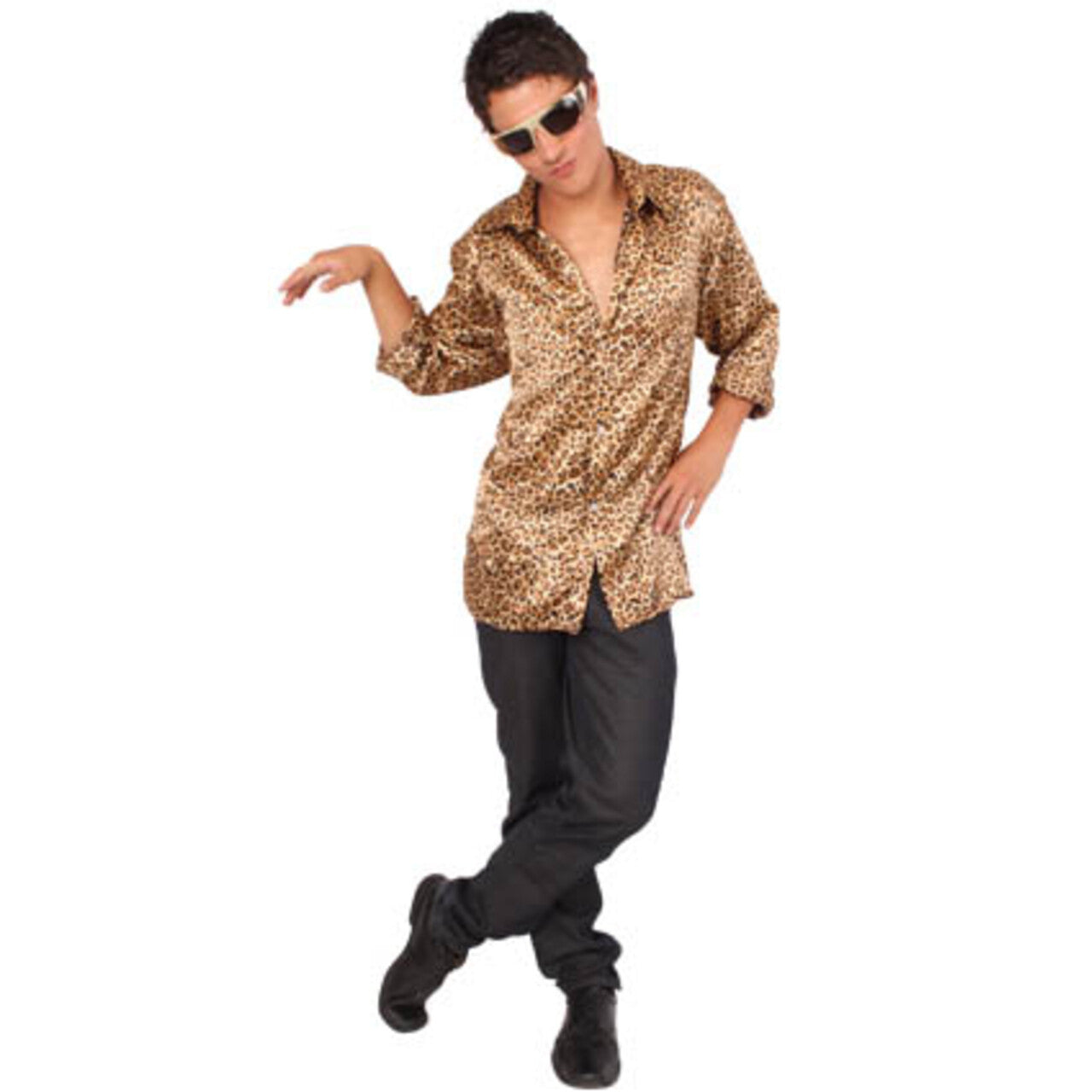 Op deze afbeelding zie je een Kostuums, van het merk PartyXplosion. Lekker Foute Panterblouse Man