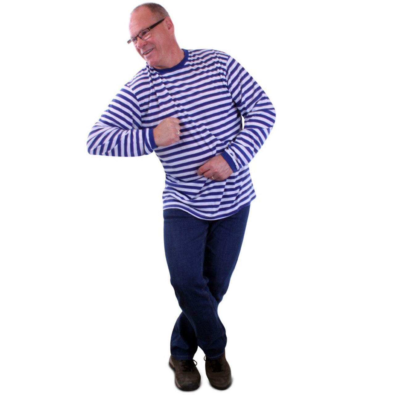 Op deze afbeelding zie je een Kostuums, van het merk PartyXplosion. Dorustrui Blauw / Wit Luxe Lange Mouw Vrouw