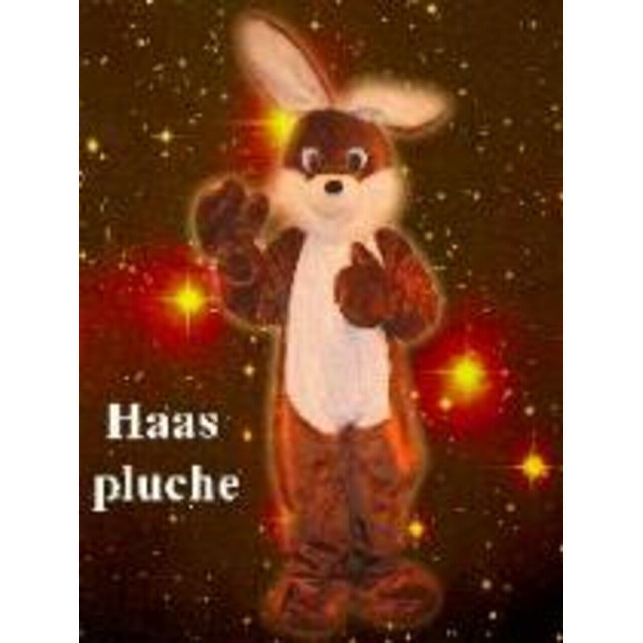 Op deze afbeelding zie je een Kostuums, van het merk PartyXplosion. Pluche Haas Man Kostuum