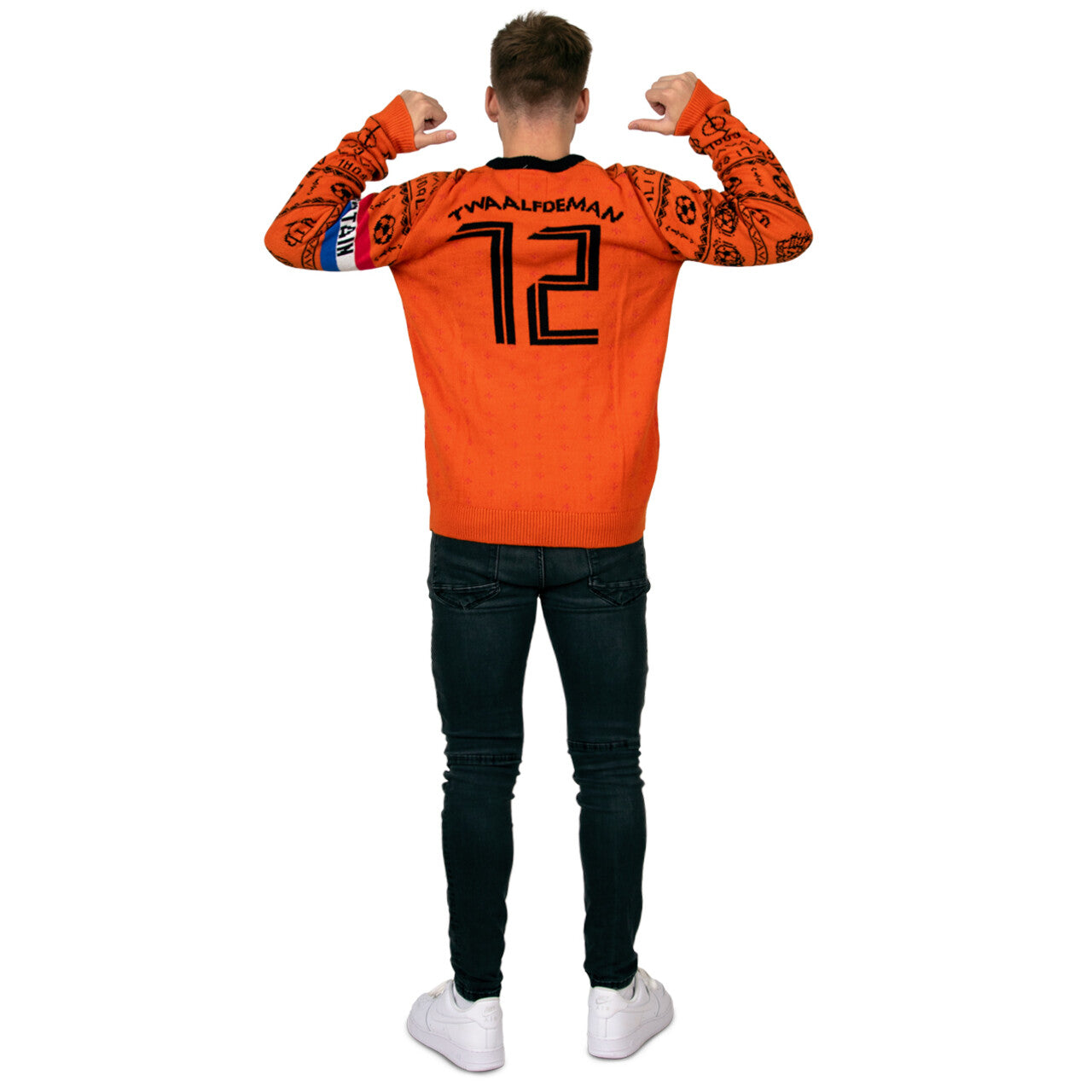 Op deze afbeelding zie je een Kostuums, van het merk PartyXplosion. Kerst Voetbal Trui Twaalfde Man Kostuum