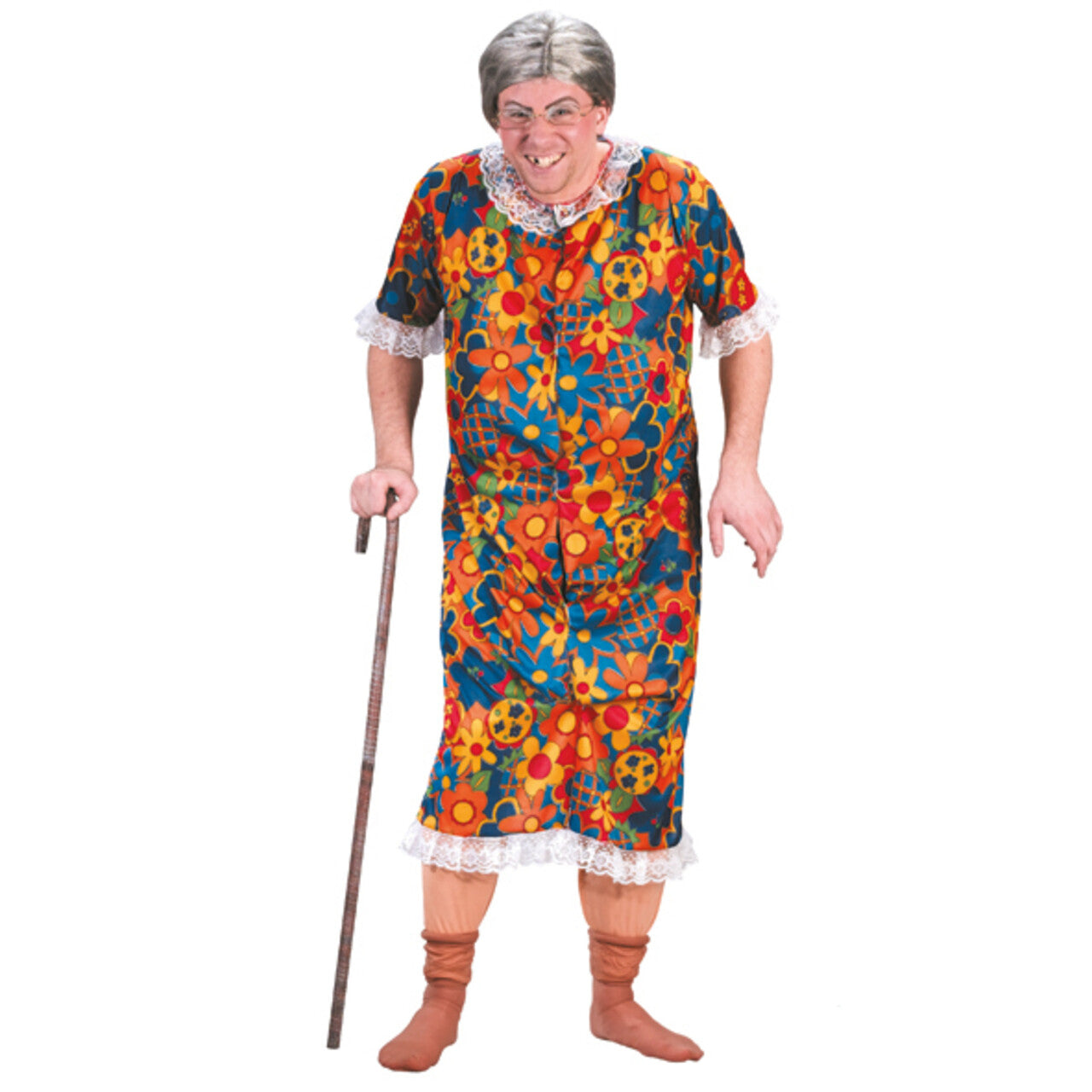 Op deze afbeelding zie je een Kostuums, van het merk PartyXplosion. Oma Gebruikt Viagra Kostuum