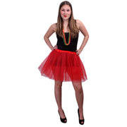 Op deze afbeelding zie je een Kostuums, van het merk PartyXplosion. Tule Rok Ballet Rood Vrouw