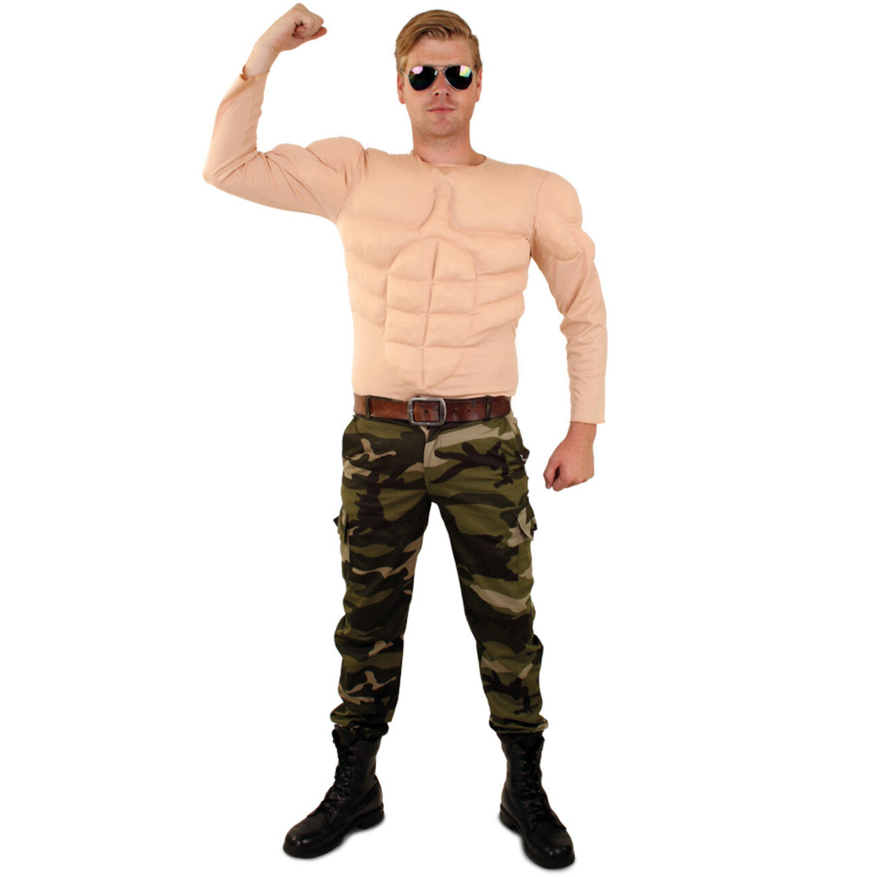 Op deze afbeelding zie je een Kostuums, van het merk PartyXplosion. Body Builder Top Spiermassa Man