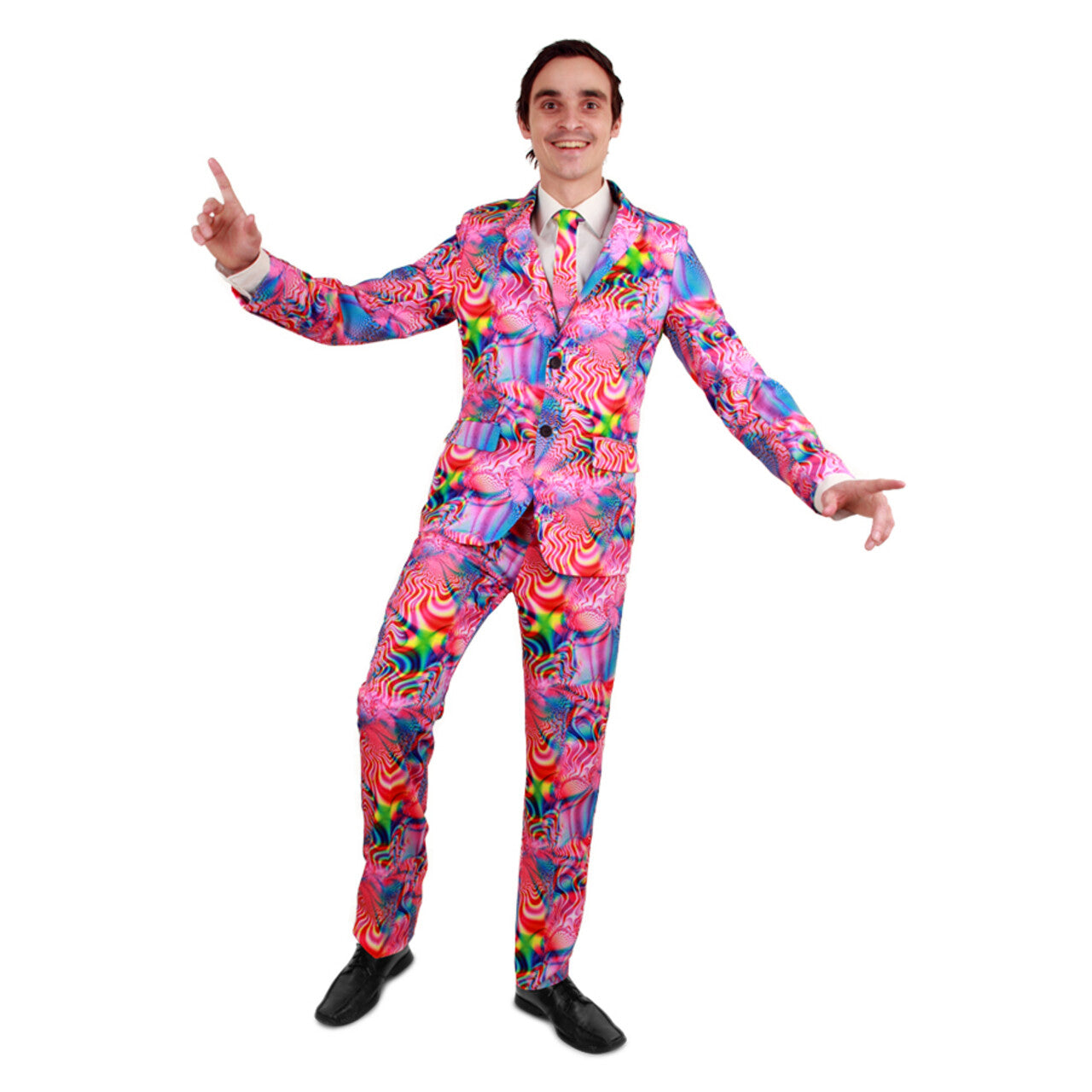 Op deze afbeelding zie je een Kostuums, van het merk PartyXplosion. Disco Dansvloer Dwaas Man Kostuum