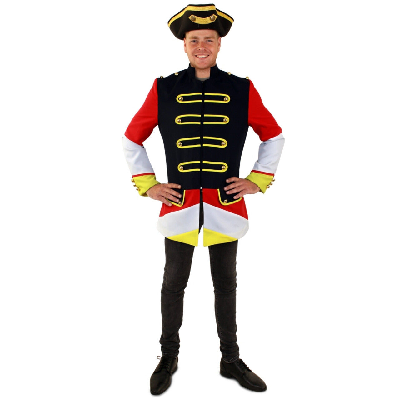 Op deze afbeelding zie je een Kostuums, van het merk PartyXplosion. Officier In De Orde Van Oeteldonk Jas Man