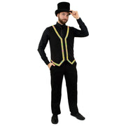Op deze afbeelding zie je een Kostuums, van het merk PartyXplosion. Gilet Met Verlichting En Gouden Rand Heren Man