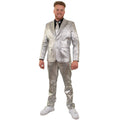Zilver Metallic Space Man 3-Delig Kostuum