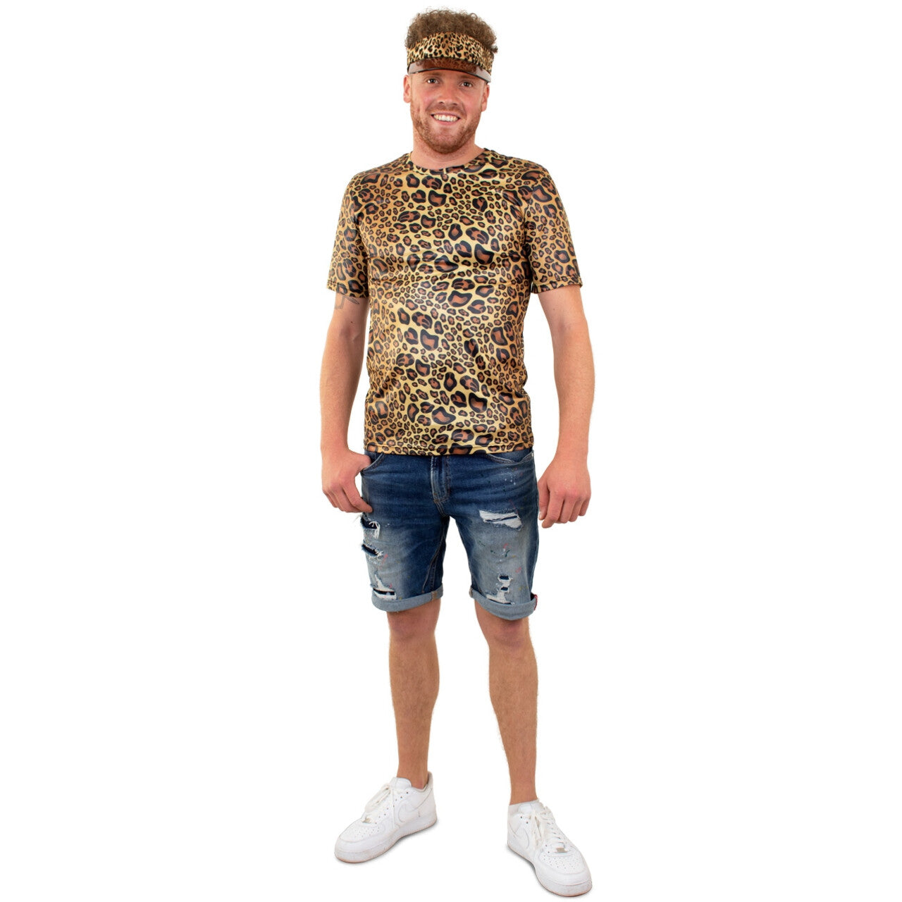 Op deze afbeelding zie je een Kostuums, van het merk PartyXplosion. Panter Shirt Unisex Terug Naar De Jungle Kostuum